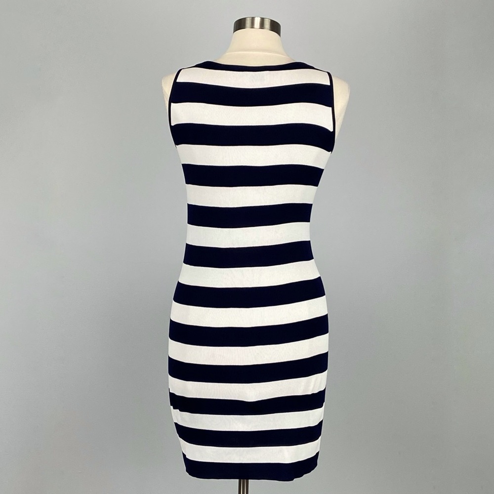 Theory Womens Lasina Striped Sleeveless Bodycon Dress Blue White Knit size XS - Picture 7 of 11